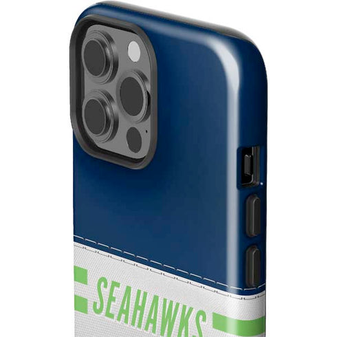 NFL Seattle Seahawks White Striped iPhone 15 Pro Max Impact Case
